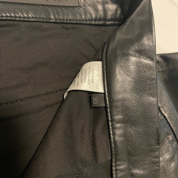Rag & Bone Lamb Leather Culottes - Picture 6 of 11